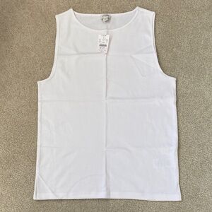 J. Crew Classic White Tank Top. NWT. Size XL